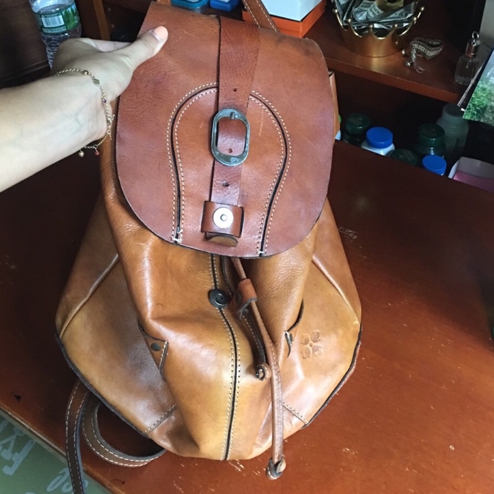 Leather backpack!